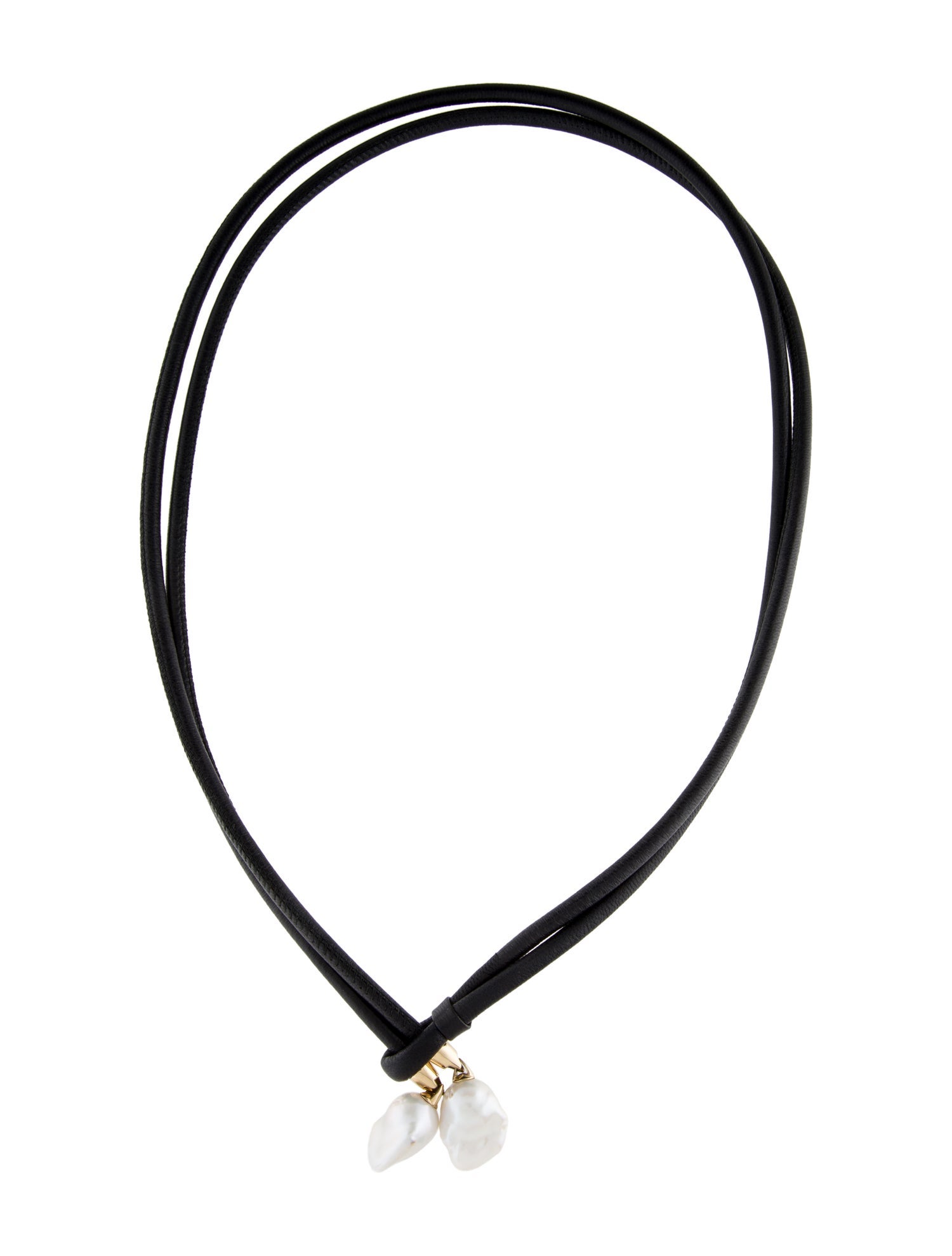 Mizuki 14K Pearl & Leather Lariat Necklace