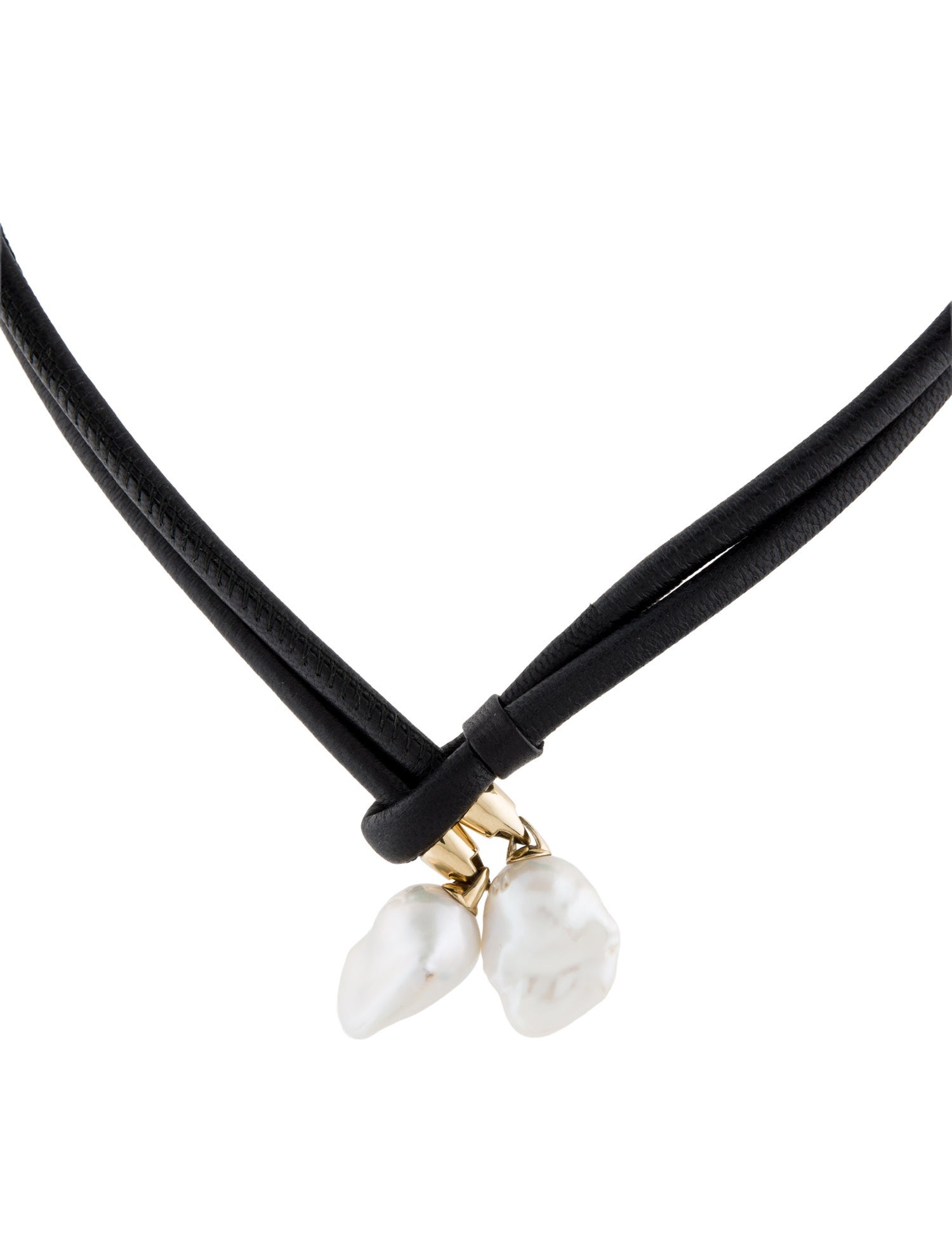 Mizuki 14K Pearl & Leather Lariat Necklace