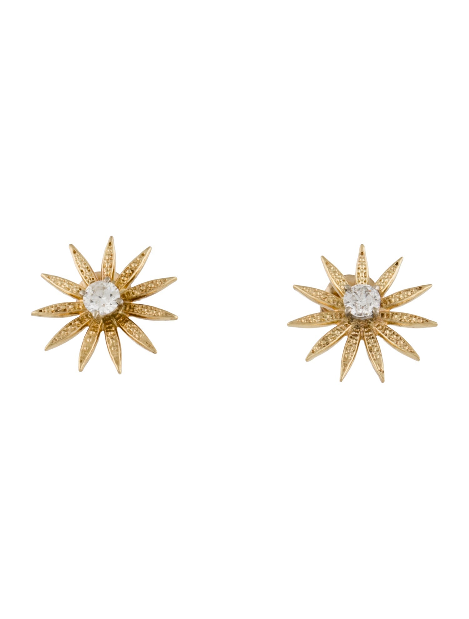 Mizuki 14K Diamond Star Stud Earrings