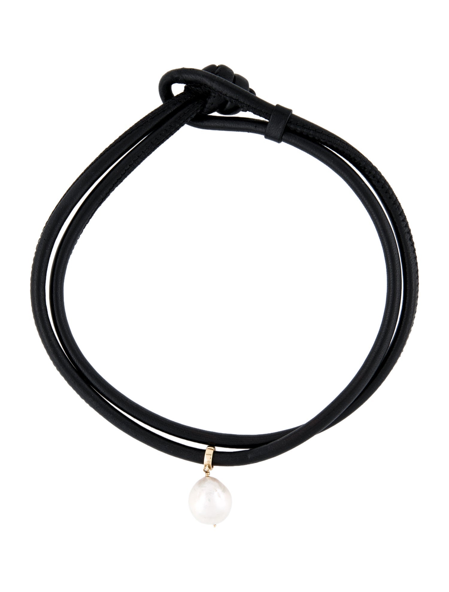 Mizuki 14K Pearl & Leather X2H Sea of Beauty Collar Necklace