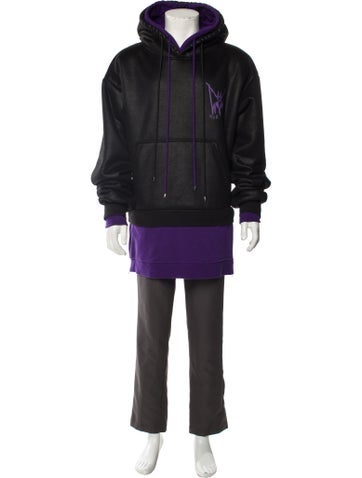 MJB Marc Jacques Burton Sweatshirts & Hoodies Vegan Leather Graphic Print Hoodie S