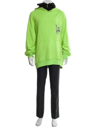 MJB Marc Jacques Burton Graphic Print Mock Neck Hoodie