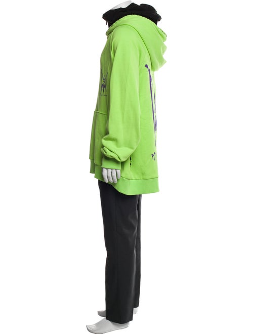 MJB Marc Jacques Burton Graphic Print Mock Neck Hoodie