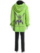 MJB Marc Jacques Burton Graphic Print Mock Neck Hoodie