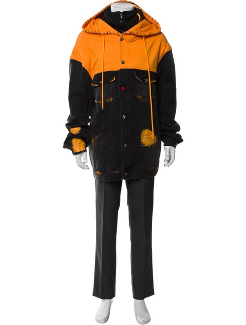 MJB Marc Jacques Burton Colorblock Pattern Parka