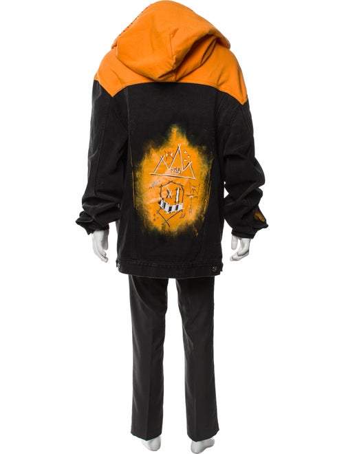 MJB Marc Jacques Burton Colorblock Pattern Parka