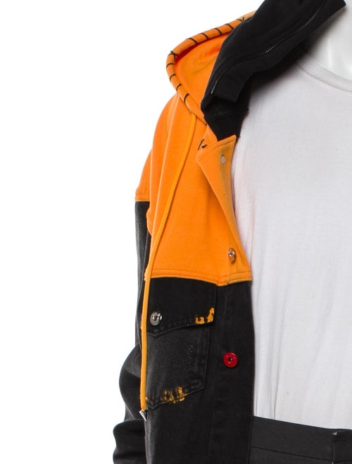 MJB Marc Jacques Burton Colorblock Pattern Parka