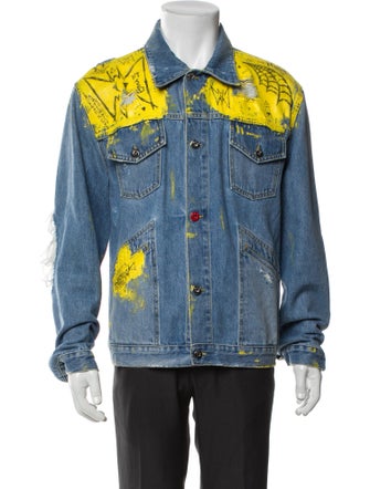 MJB Marc Jacques Burton Graphic Print Denim Jacket