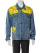 MJB Marc Jacques Burton Graphic Print Denim Jacket