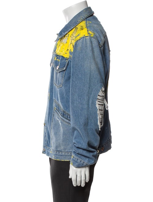 MJB Marc Jacques Burton Graphic Print Denim Jacket