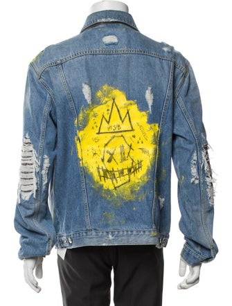 MJB Marc Jacques Burton Graphic Print Denim Jacket