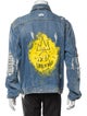 MJB Marc Jacques Burton Graphic Print Denim Jacket