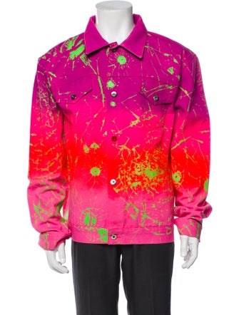 MJB Marc Jacques Burton Graphic Print Denim Jacket