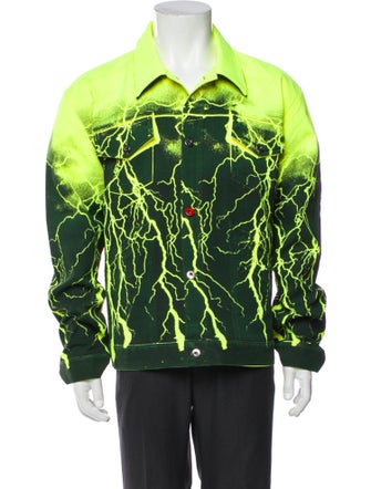 MJB Marc Jacques Burton Graphic Print Moto Jacket