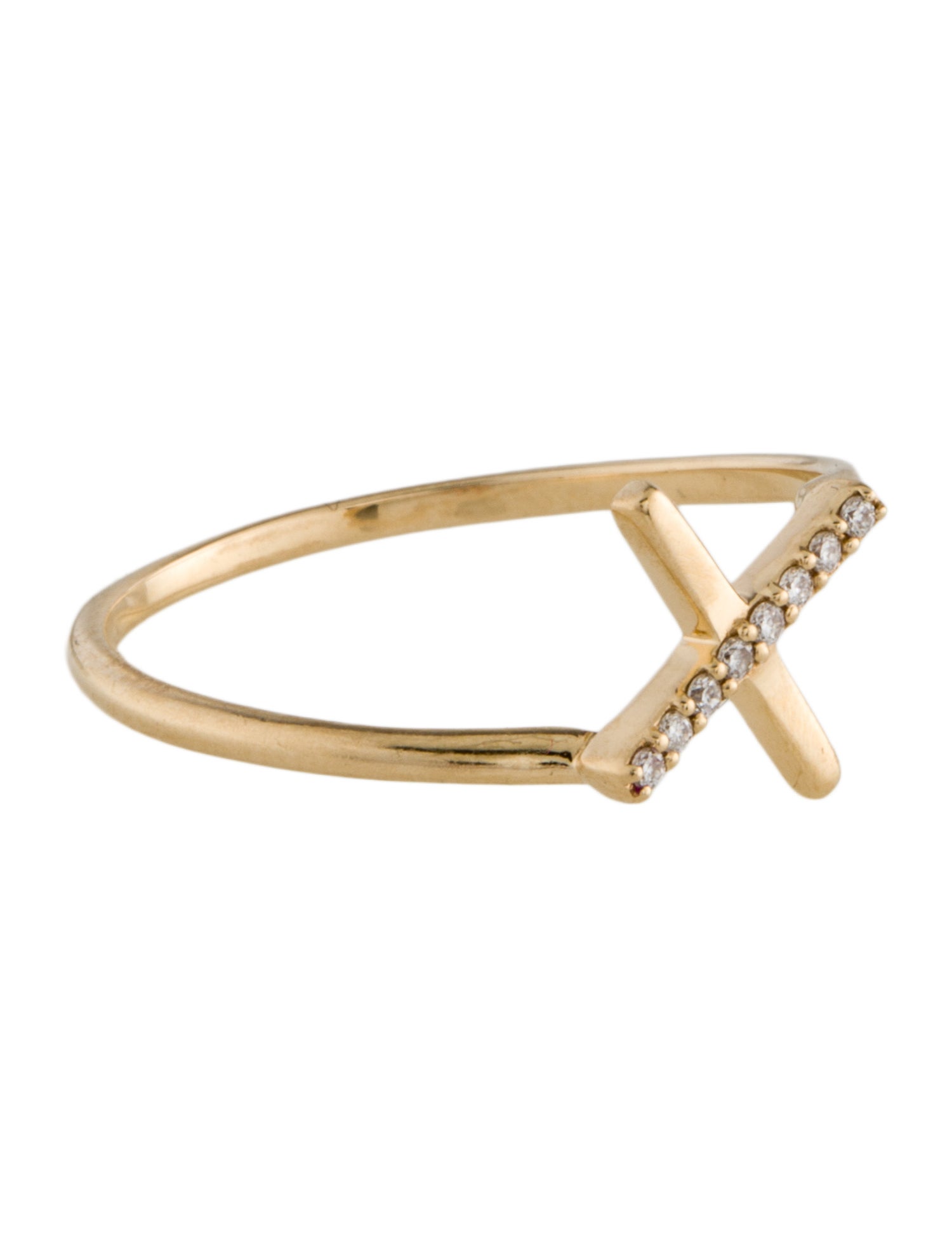 Melissa Joy Manning 14K Diamond 'X' Cocktail Ring