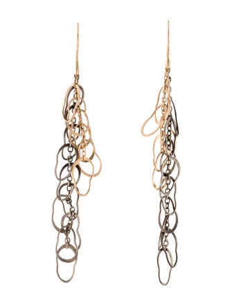 Melissa Joy Manning Two-Tone Pear Link Drop Earrings