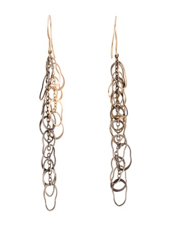 Melissa Joy Manning Two-Tone Pear Link Drop Earrings