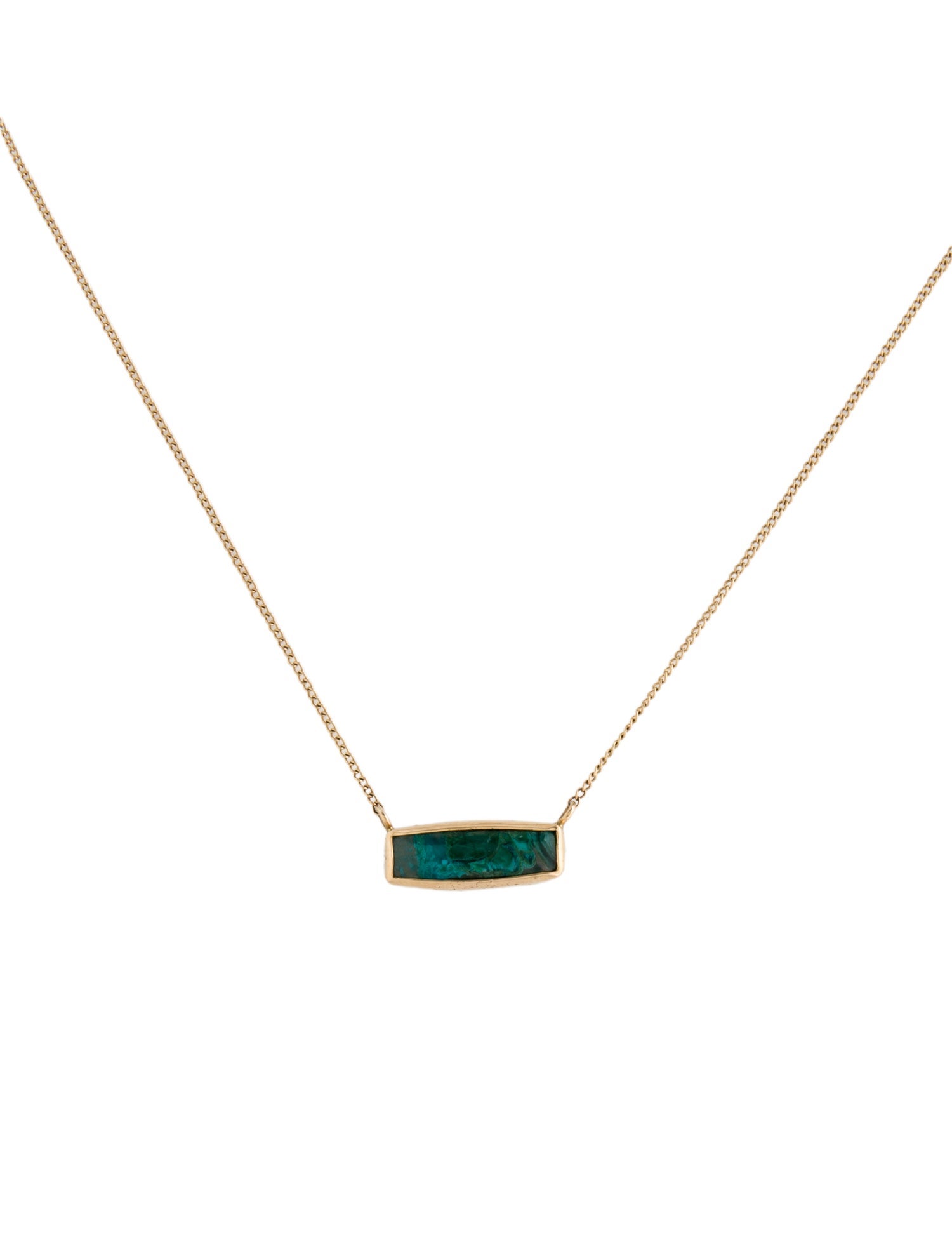 Melissa Joy Manning 14K Chrysocolla in Chalcedony Pendant Necklace
