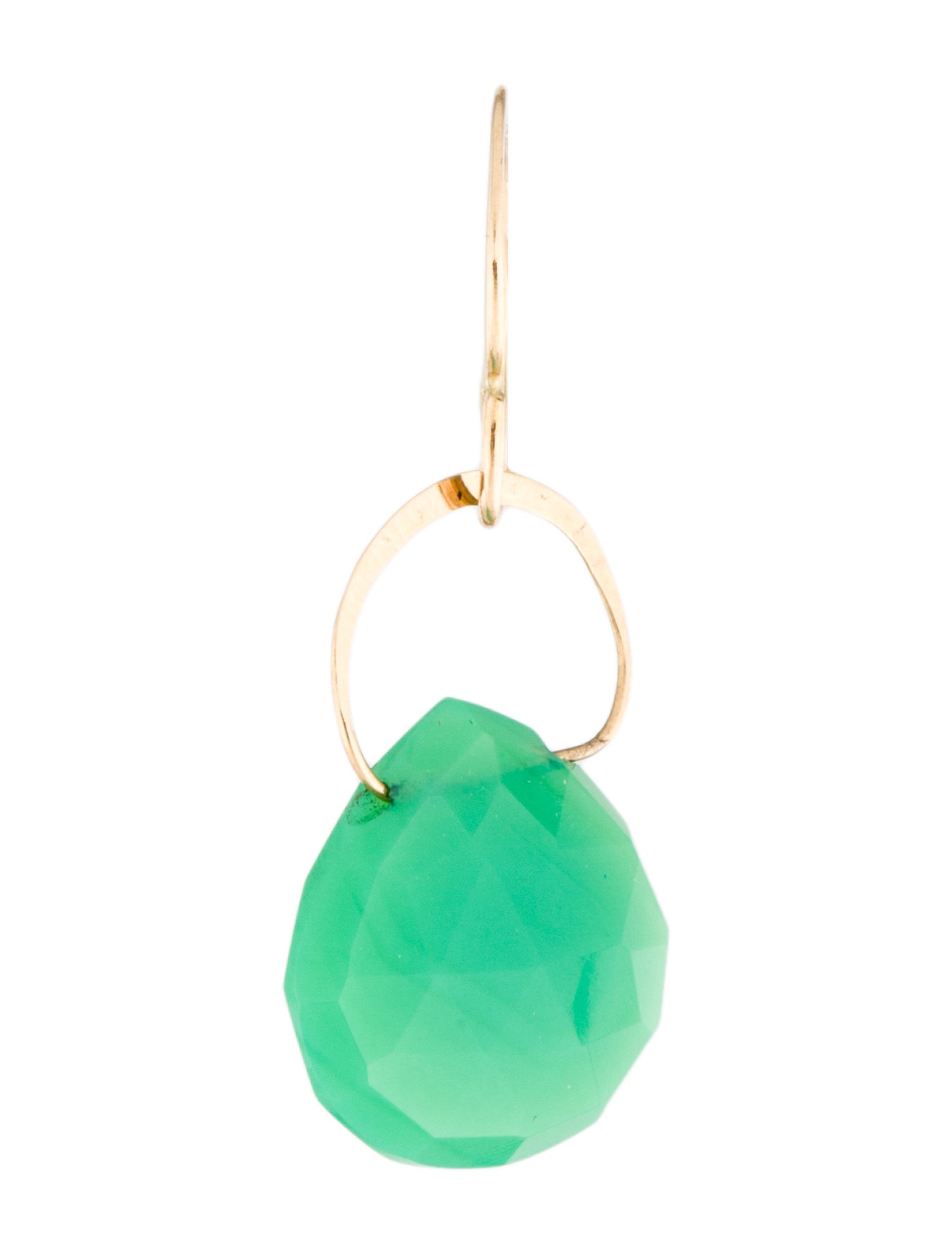 Melissa Joy Manning 14K Chrysoprase Single Drop Earring