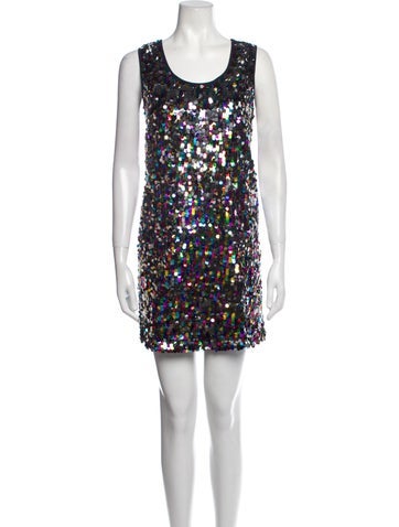 Mira Mikati Dresses Scoop Neck Mini Dress Us2, Fr34 | XS