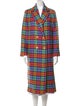 Mira Mikati Wool Plaid Print Coat