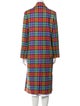 Mira Mikati Wool Plaid Print Coat