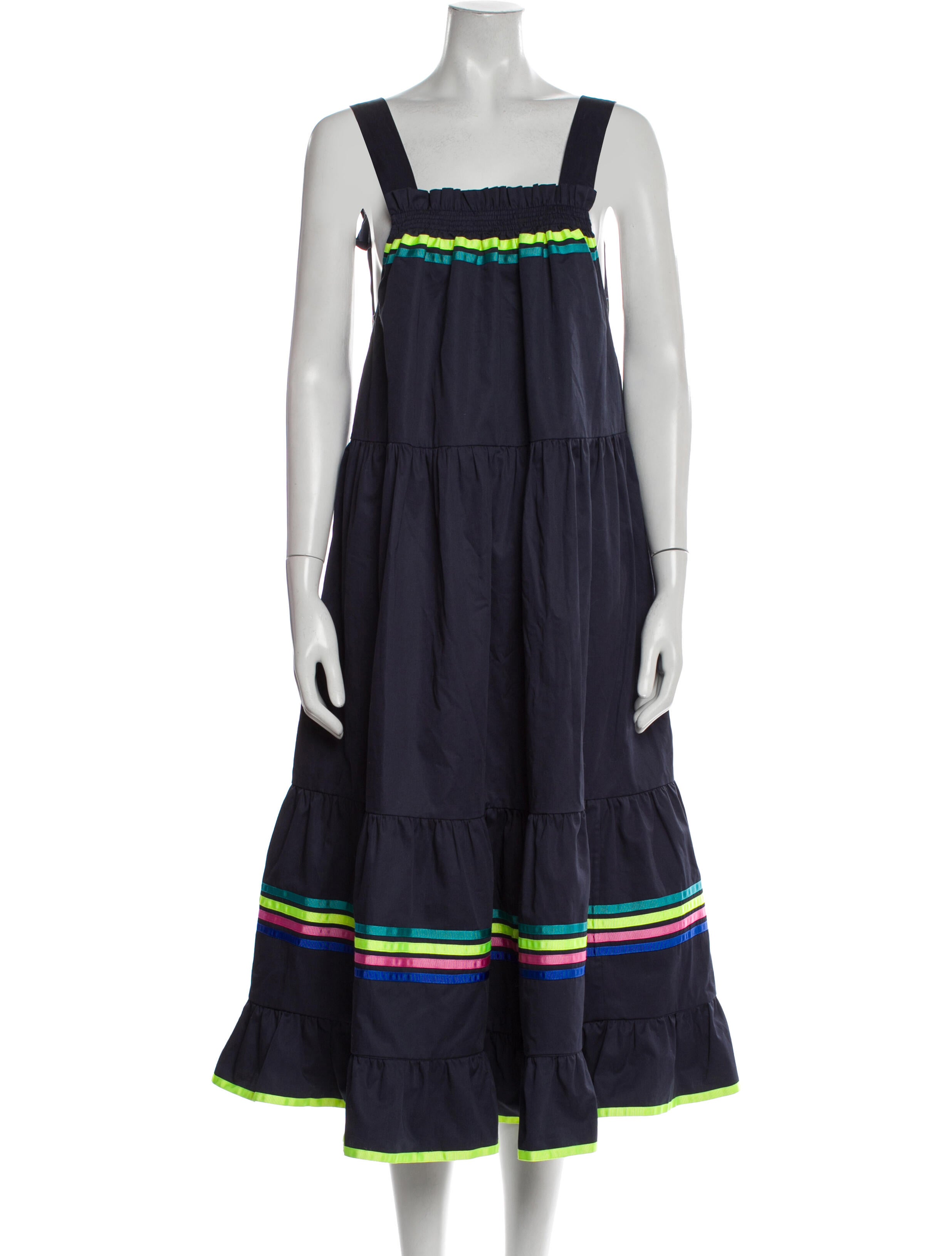 Mira Mikati Striped Long Dress