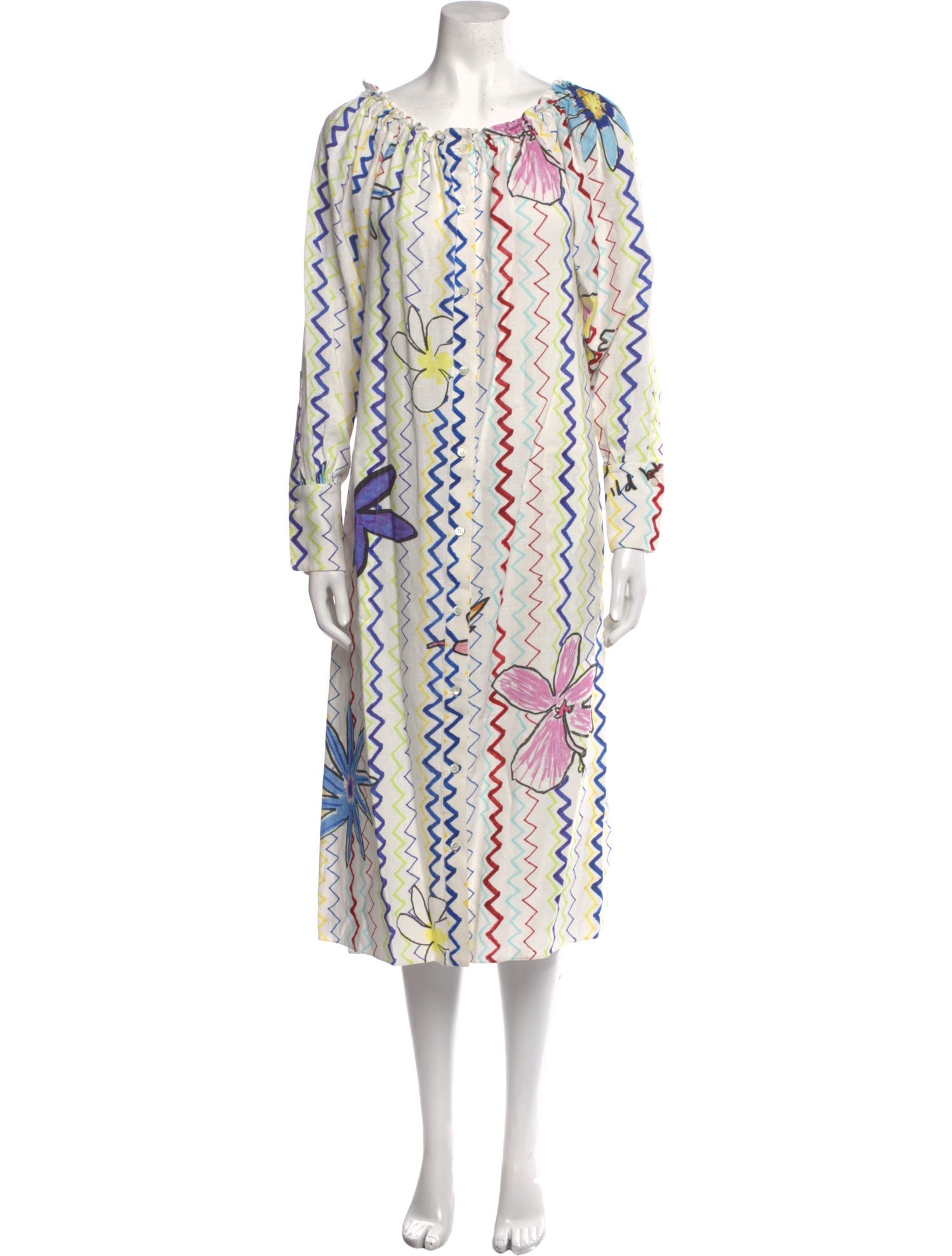 Mira Mikati Linen Long Dress