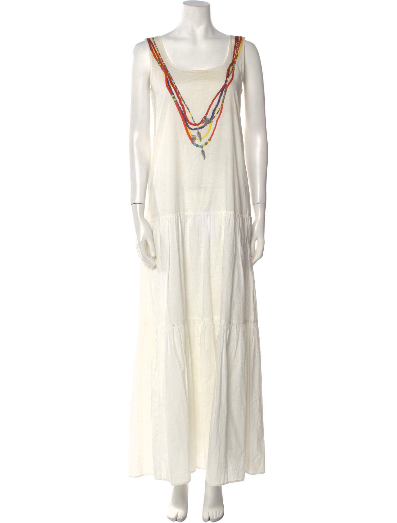 Mira Mikati Scoop Neck Long Dress