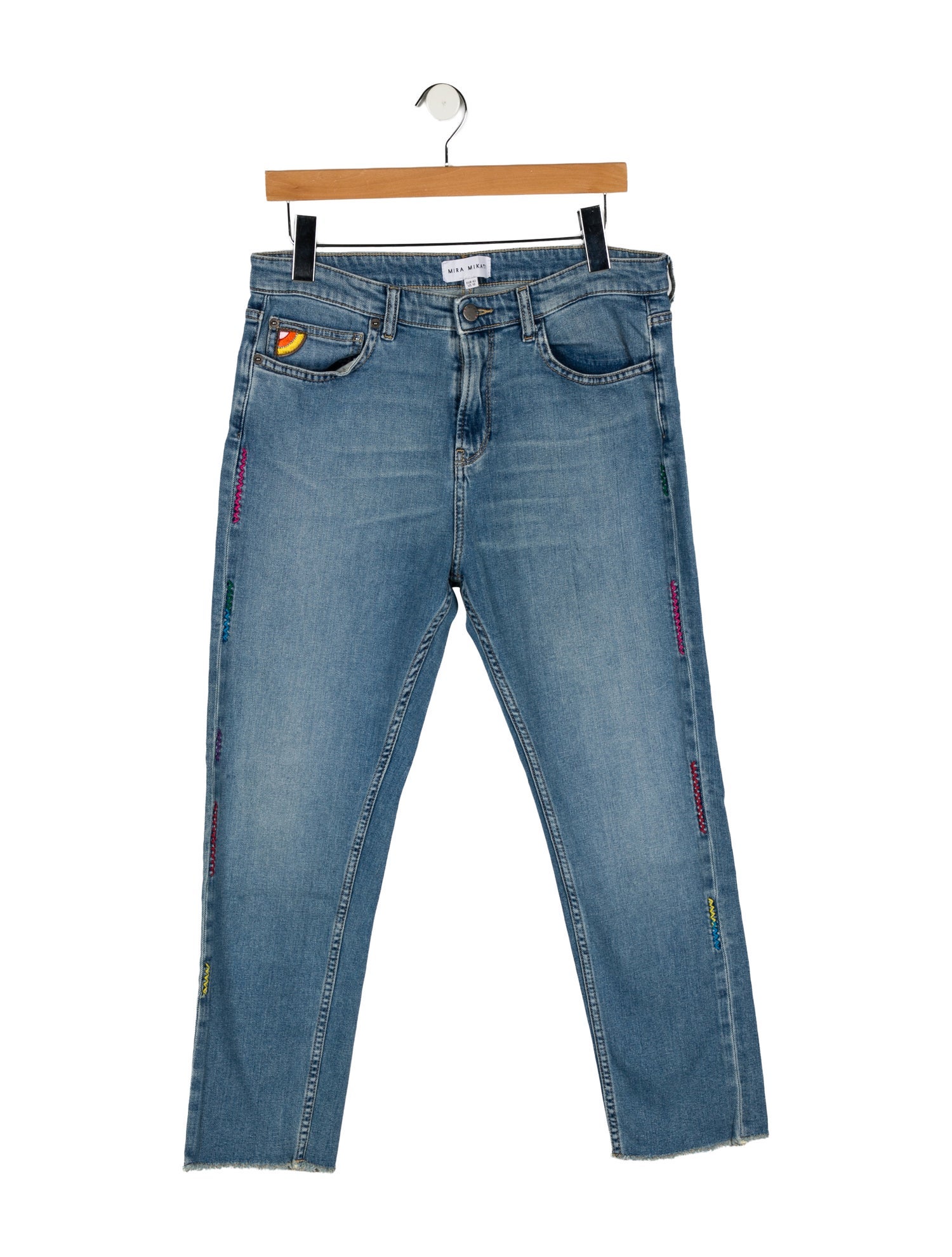 Mira Mikati Mid-Rise Straight Leg Jeans