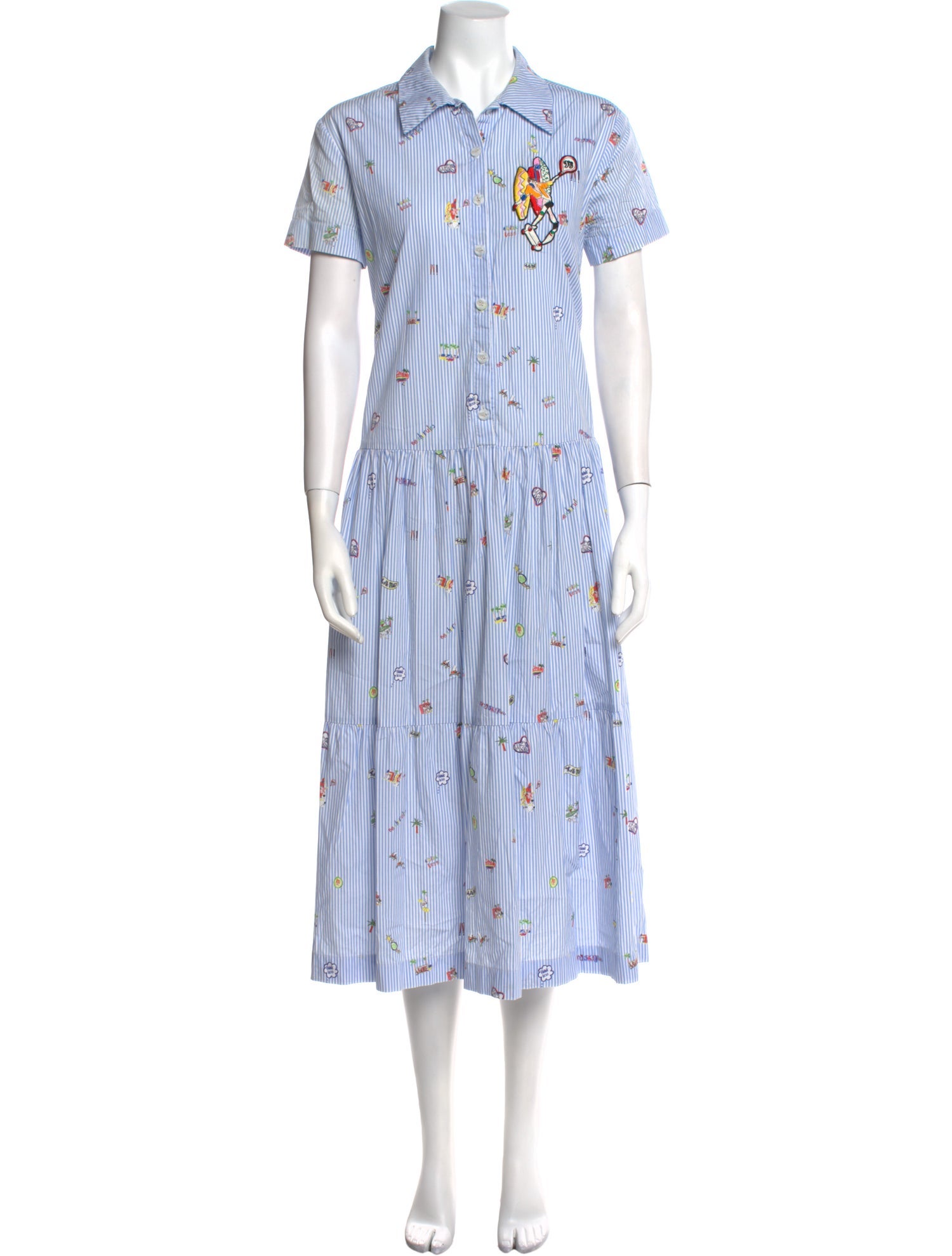 Mira Mikati Striped Long Dress