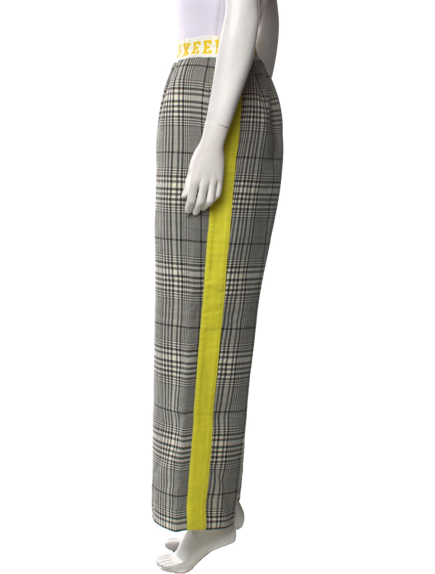 Mira Mikati Plaid Print Wide Leg Pants