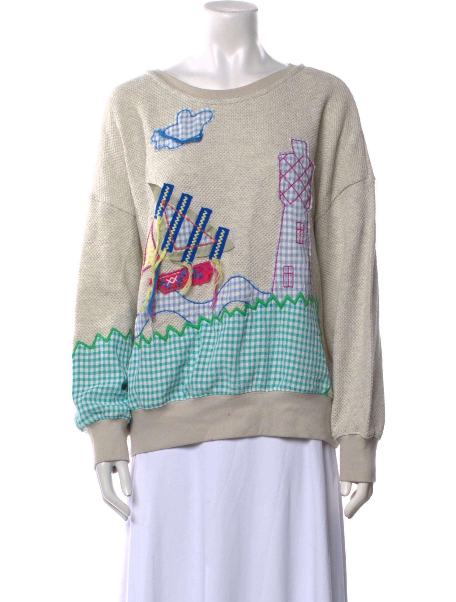 Mira Mikati Graphic Print Crew Neck Sweater