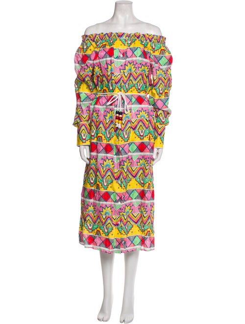 Mira Mikati Linen Midi Length Dress