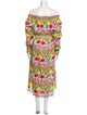Mira Mikati Linen Midi Length Dress