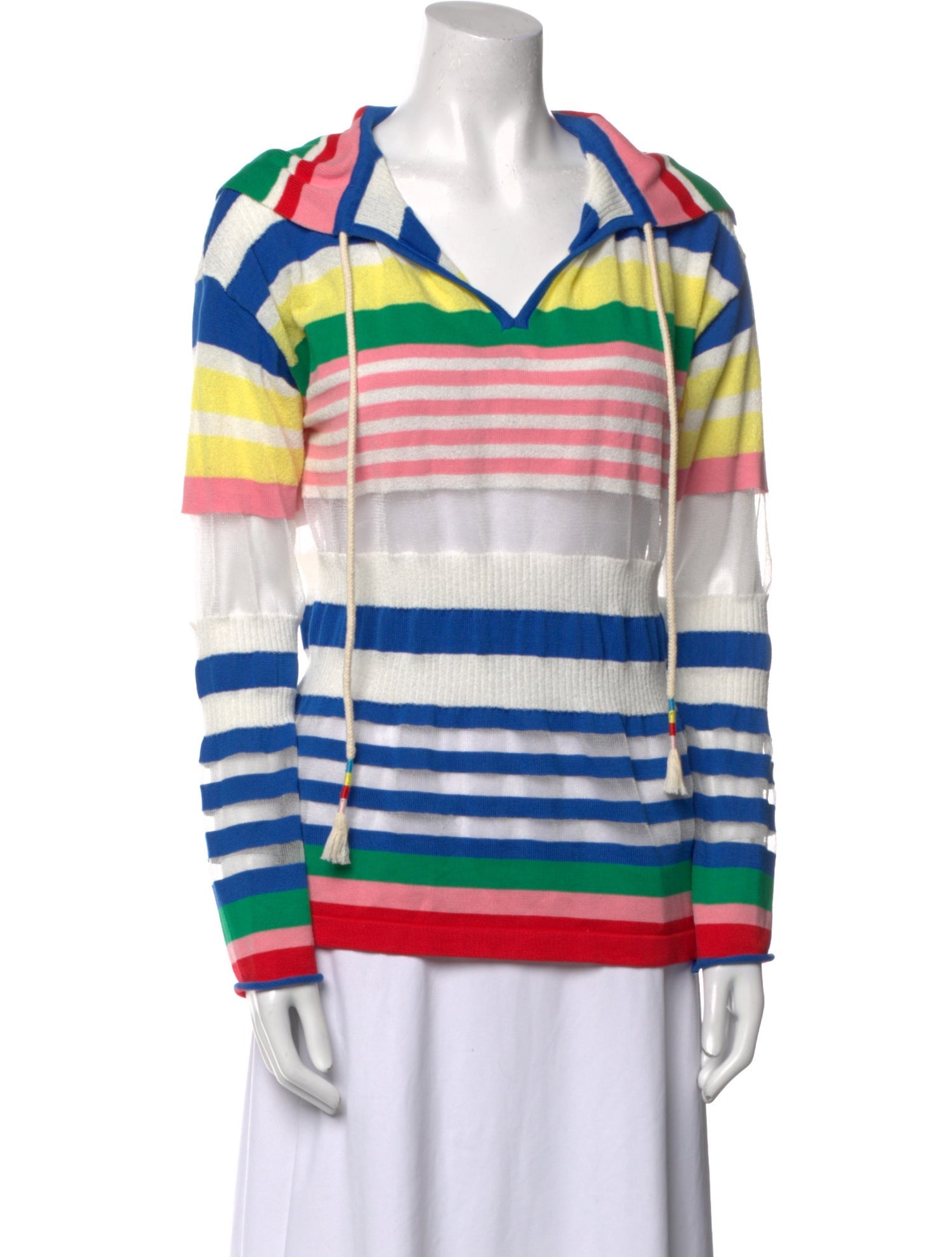 Mira Mikati Striped V-Neck Blouse