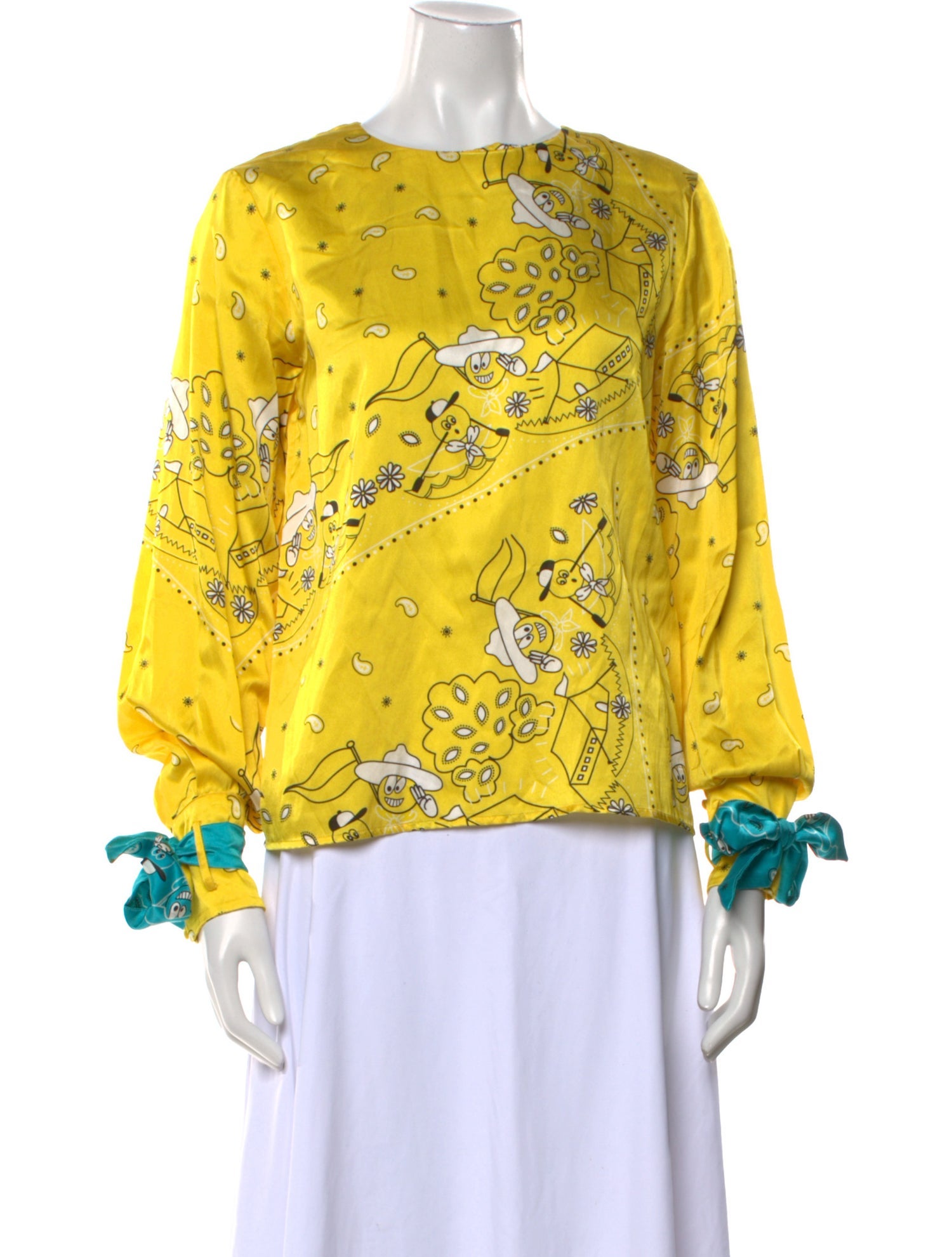 Mira Mikati Printed Scoop Neck Blouse