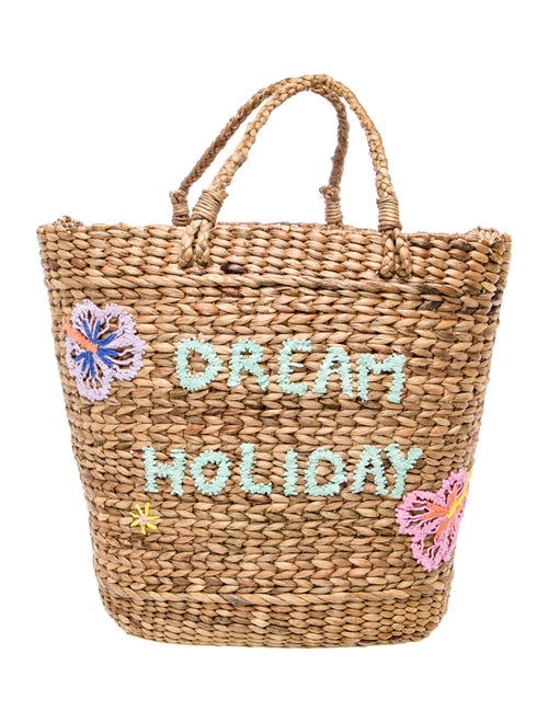 Mira Mikati Raffia Bucket Bag