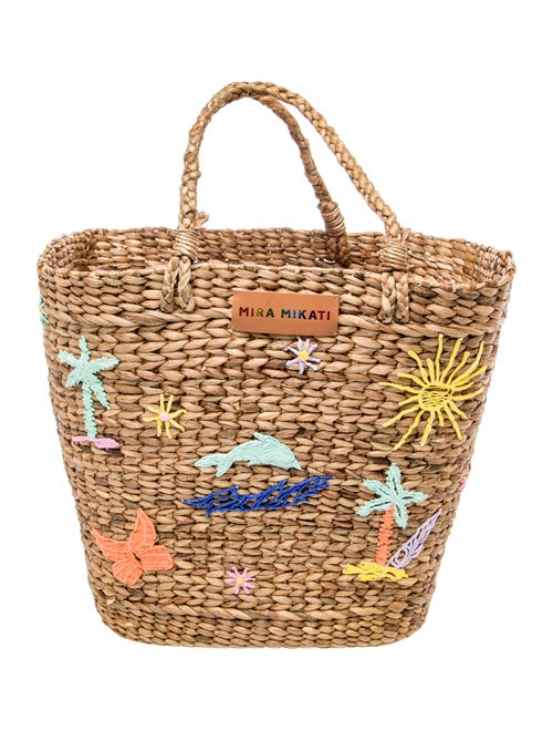 Mira Mikati Raffia Bucket Bag