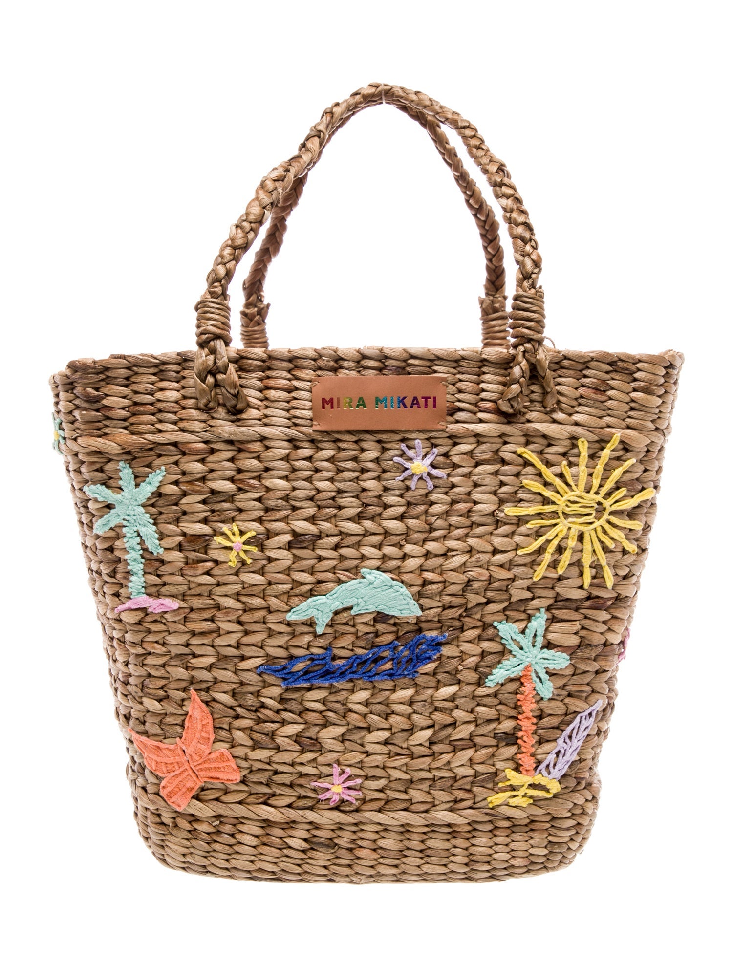 Mira Mikati Raffia Bucket Bag