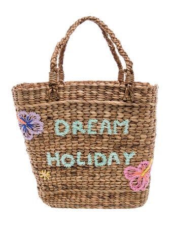 Mira Mikati Raffia Bucket Bag