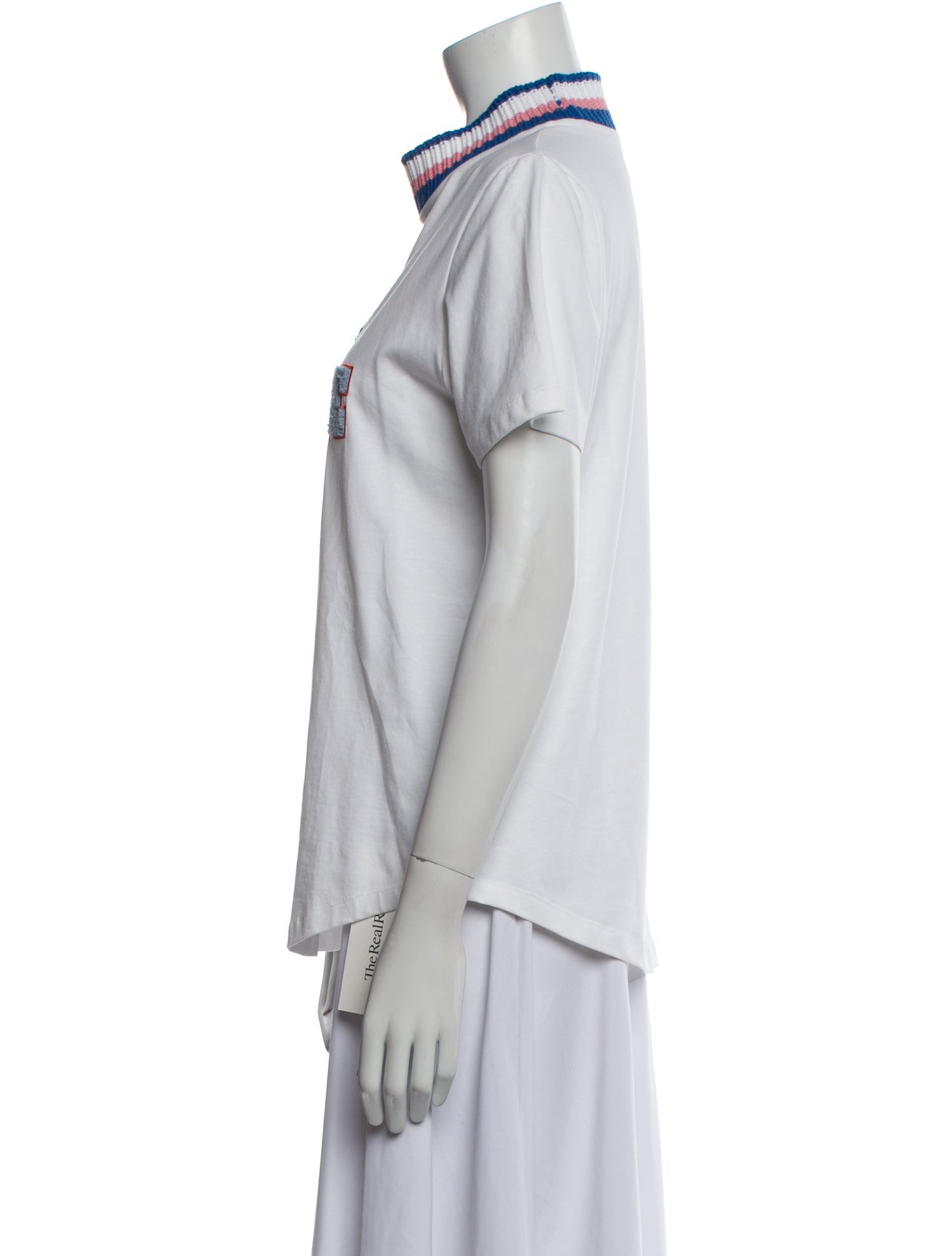 Mira Mikati Graphic Print Mock Neck T-Shirt