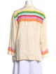 Mira Mikati Printed Long Sleeve Button-Up Top