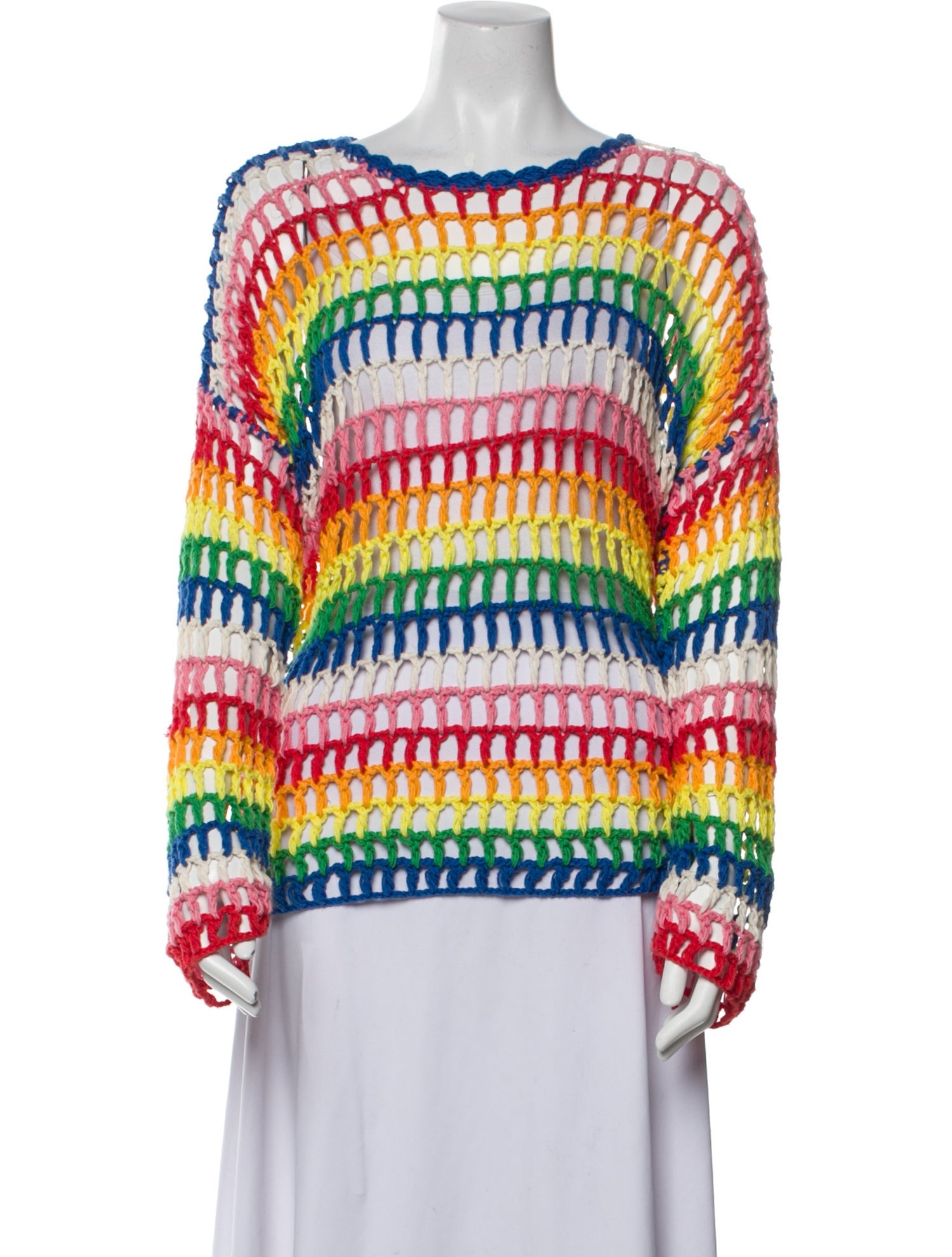 Mira Mikati Striped Bateau Neckline Sweater
