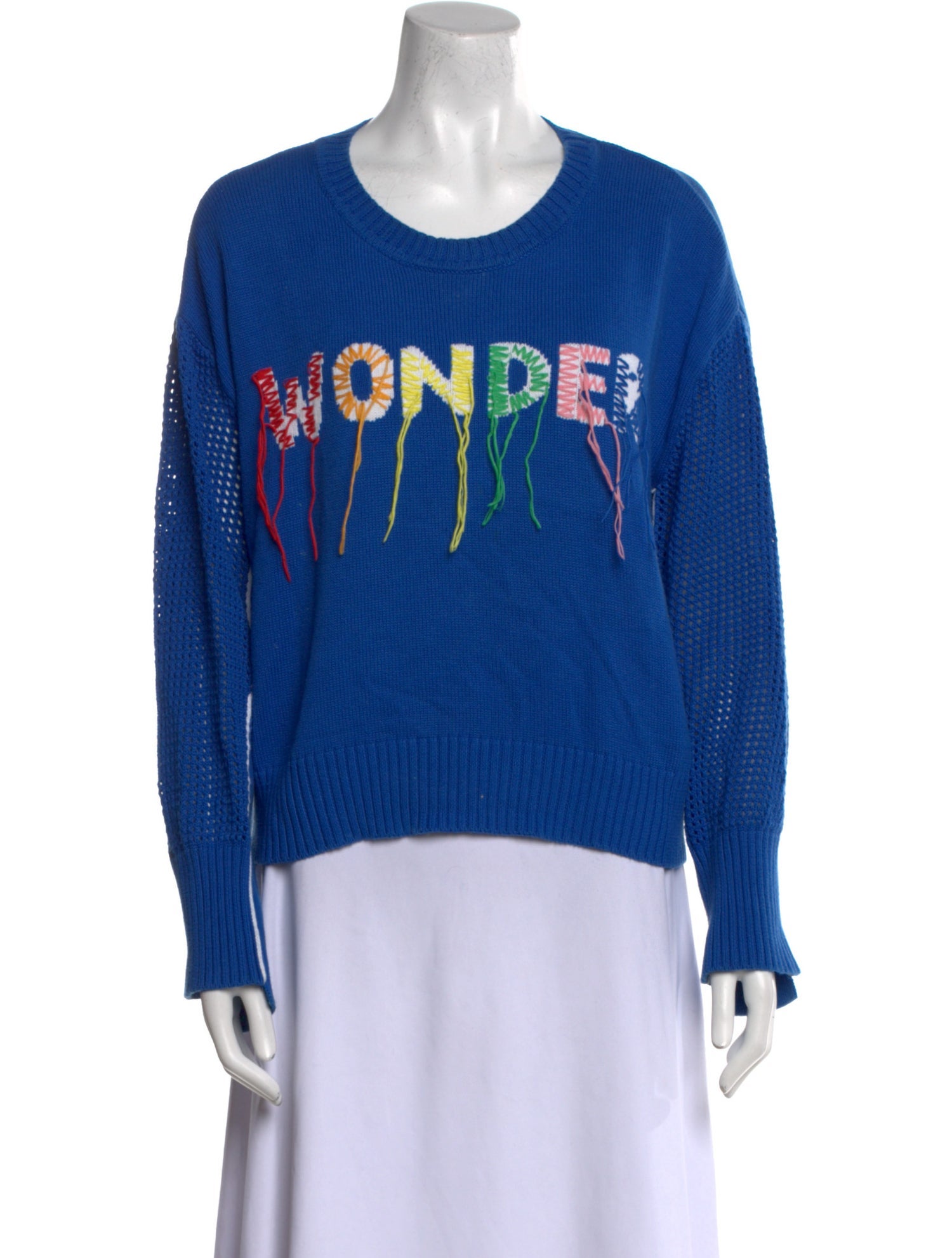 Mira Mikati Graphic Print Scoop Neck Sweater