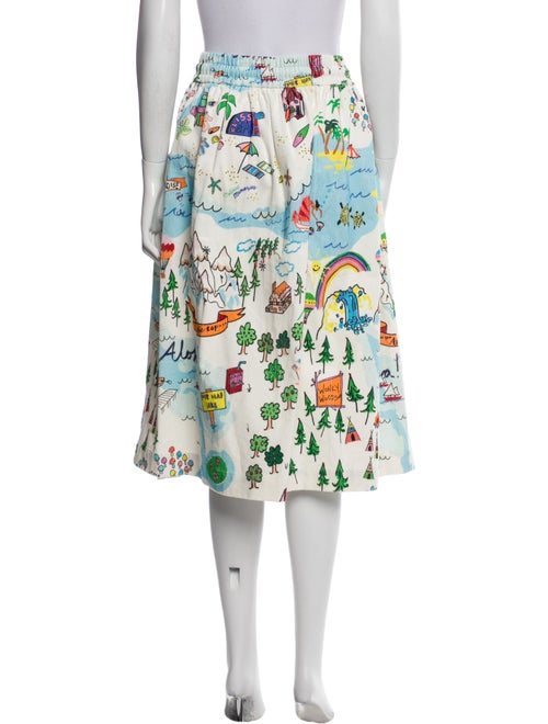 Mira Mikati Printed Knee-Length Skirt