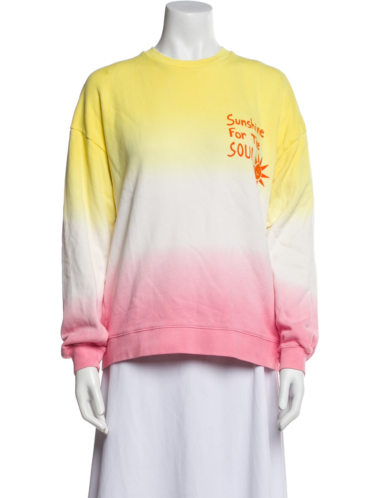 Mira Mikati Colorblock Pattern Crew Neck Sweatshirt