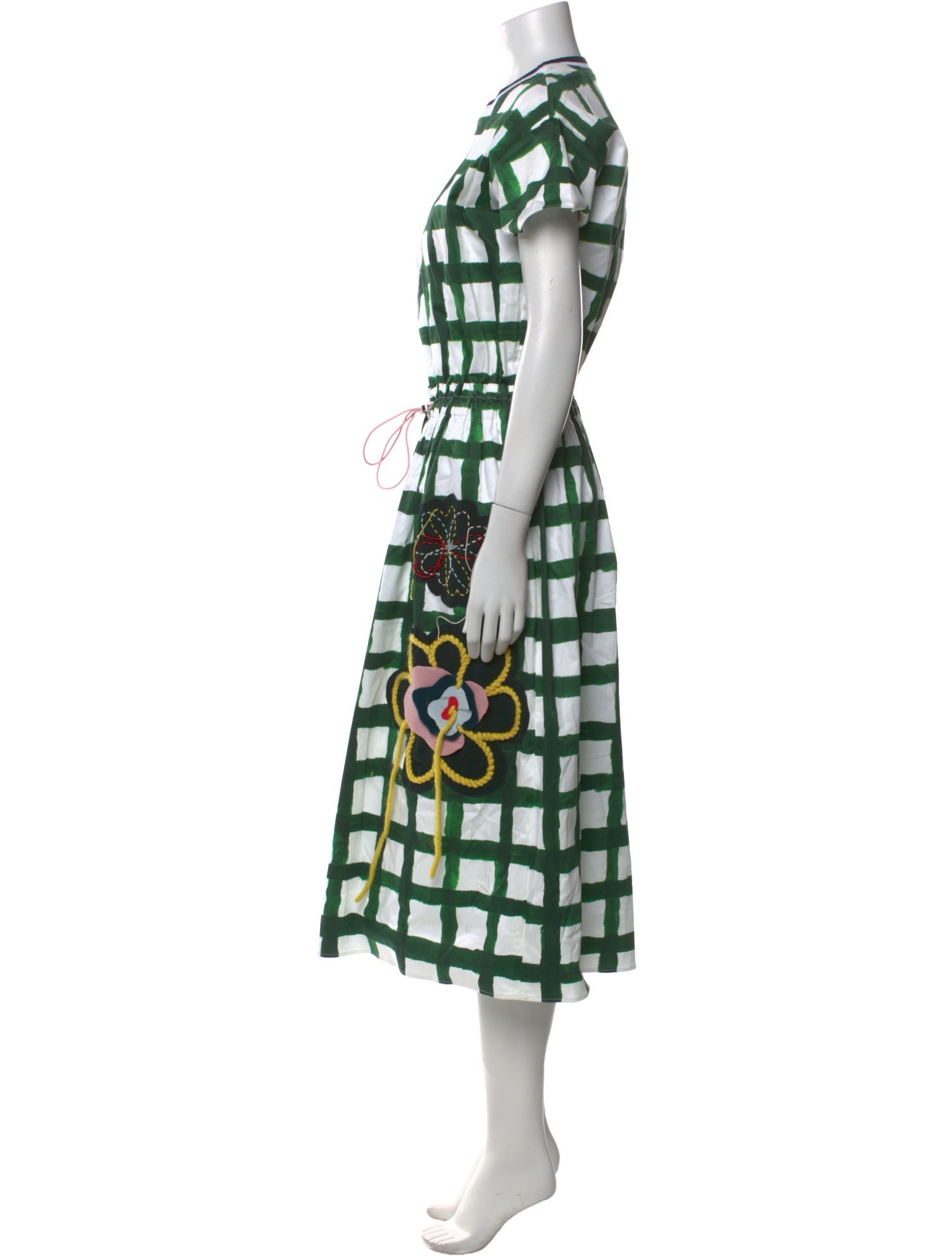 Mira Mikati Plaid Print Long Dress
