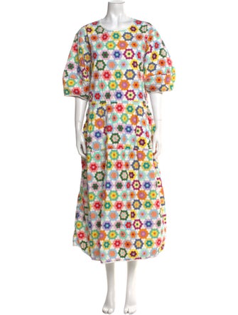 Mira Mikati Floral Print Long Dress