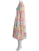Mira Mikati Plaid Print Midi Length Dress